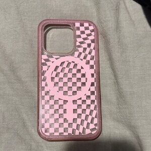 OtterBox Pink Checkered Phone Case